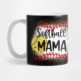 Leopard Softball Mama   Softball Mama   Softball Mug